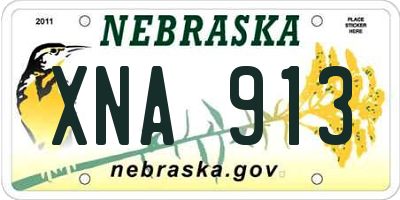 NE license plate XNA913