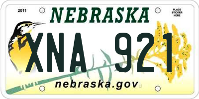 NE license plate XNA921