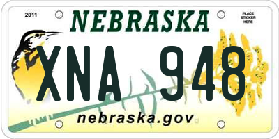 NE license plate XNA948