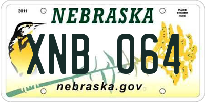 NE license plate XNB064