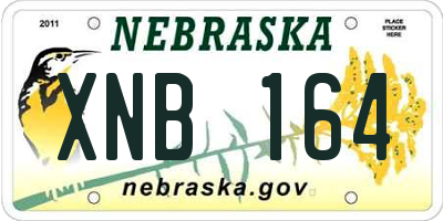 NE license plate XNB164