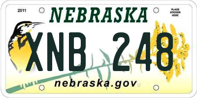 NE license plate XNB248
