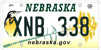 NE license plate XNB338