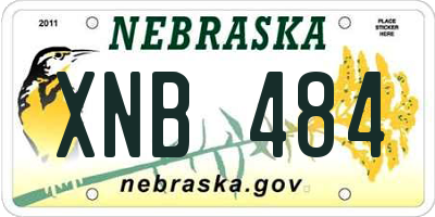 NE license plate XNB484
