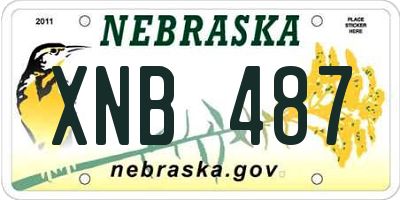 NE license plate XNB487