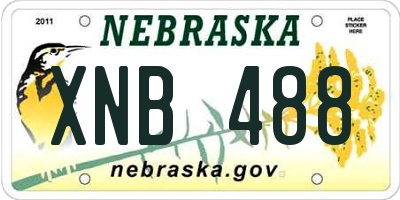 NE license plate XNB488