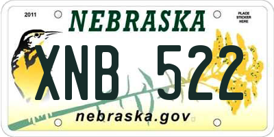 NE license plate XNB522