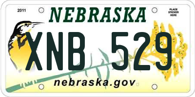 NE license plate XNB529
