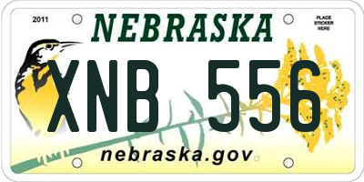 NE license plate XNB556