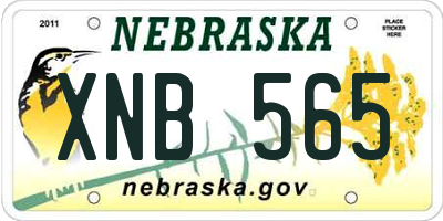 NE license plate XNB565