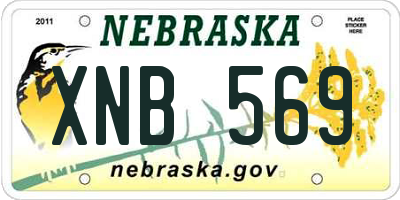 NE license plate XNB569