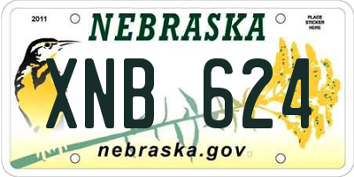 NE license plate XNB624