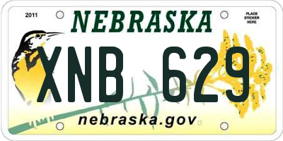 NE license plate XNB629