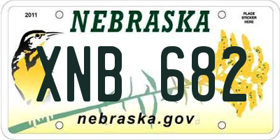 NE license plate XNB682