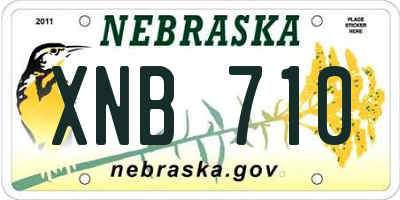 NE license plate XNB710