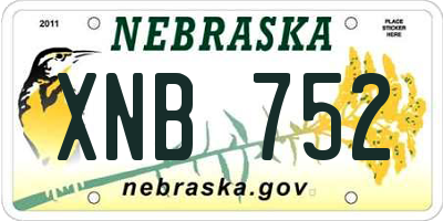 NE license plate XNB752