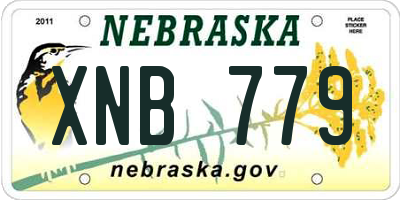 NE license plate XNB779