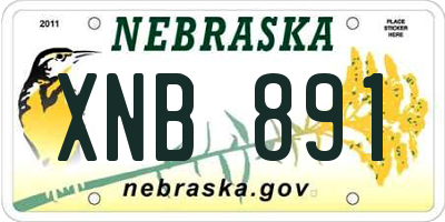 NE license plate XNB891
