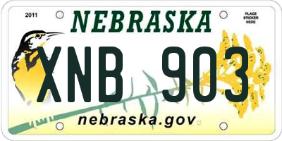NE license plate XNB903