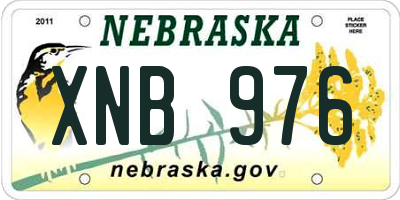 NE license plate XNB976