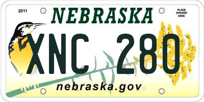 NE license plate XNC280