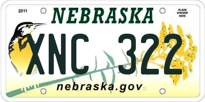 NE license plate XNC322