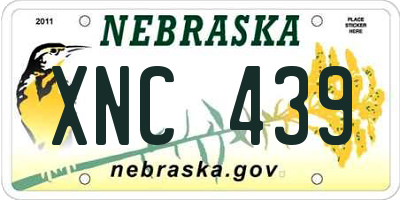 NE license plate XNC439