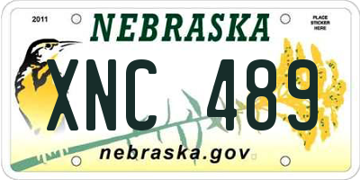 NE license plate XNC489