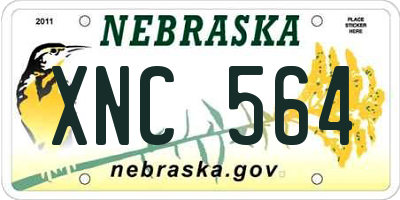 NE license plate XNC564