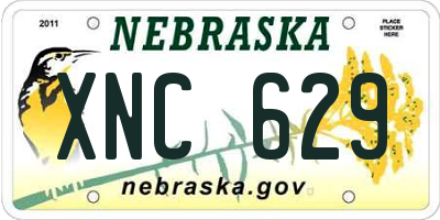 NE license plate XNC629