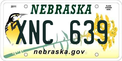 NE license plate XNC639