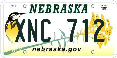 NE license plate XNC712