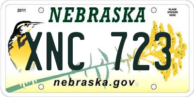 NE license plate XNC723
