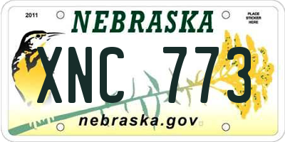 NE license plate XNC773