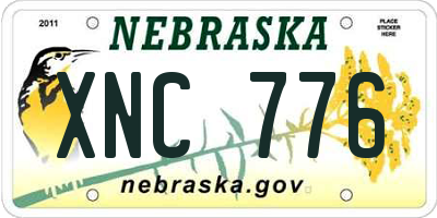 NE license plate XNC776