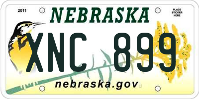 NE license plate XNC899