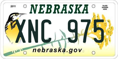 NE license plate XNC975