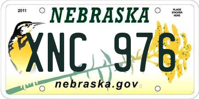 NE license plate XNC976