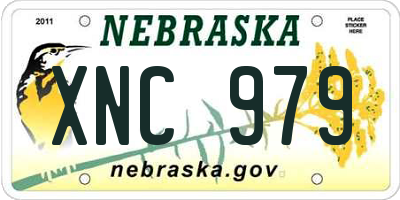 NE license plate XNC979