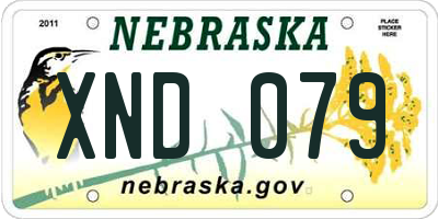 NE license plate XND079