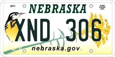 NE license plate XND306