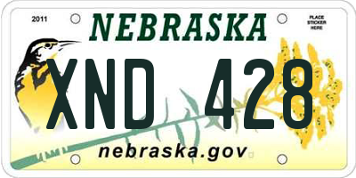 NE license plate XND428