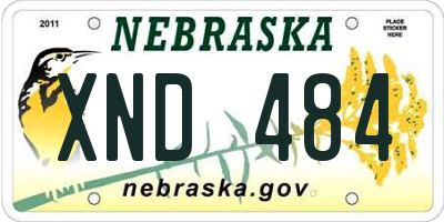 NE license plate XND484