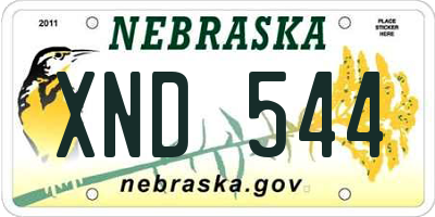 NE license plate XND544