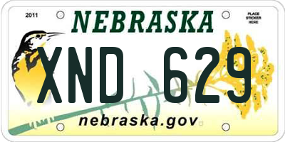 NE license plate XND629