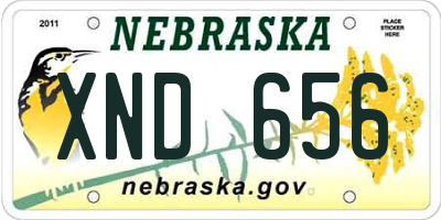 NE license plate XND656