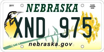 NE license plate XND975