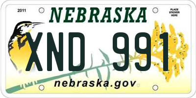 NE license plate XND991