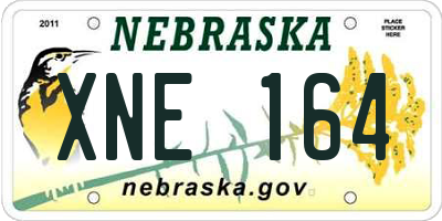 NE license plate XNE164