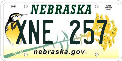 NE license plate XNE257